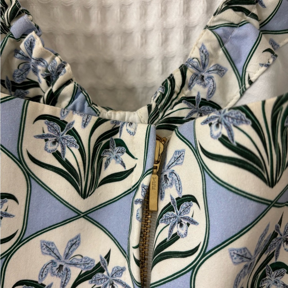 Agua by Agua Bendita Manzanilla Blue Floral Mini Dress Large Retail $410 - Picture 9 of 14